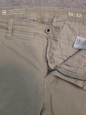 Slim G-Star Men's Tan Chinos - Neutral Casual Pants